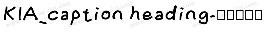 KIA_caption heading字体转换